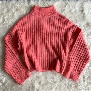 ASOS Design Petite fluffy sweater in bright pink